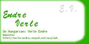 endre verle business card